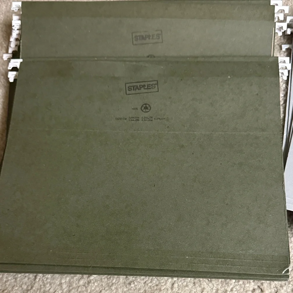 Staple / office max/ Pendaflex / S mead Hanging File Folders 58-60